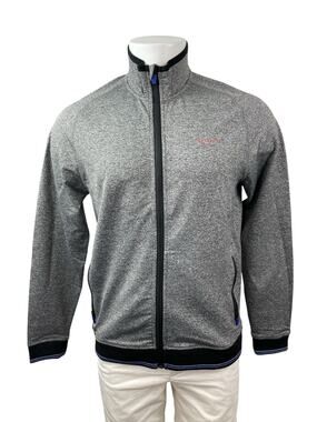 Ted Baker Golf Men's Gray Long Sleeve Full Zip Stand Collar Jacket Top Size M